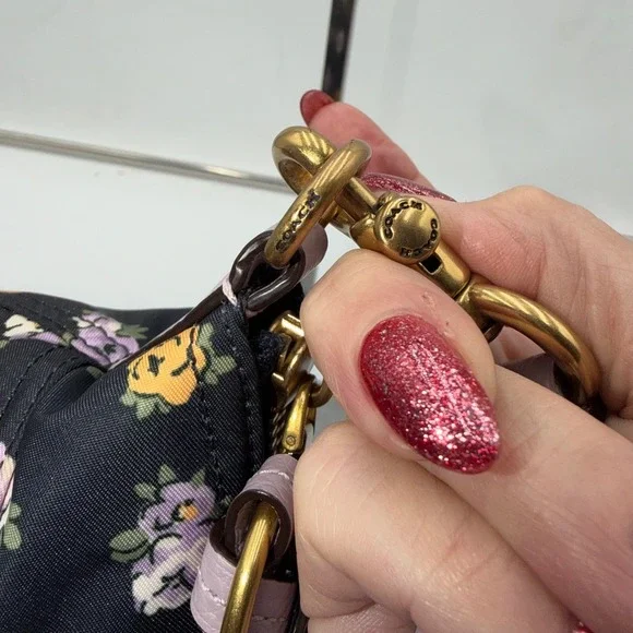 Coach Cargo Crossbody with vintage rosebud print with leather - Picture 9 of 12